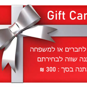 כרטיס מתנה Gift Card מתנה בסך 300