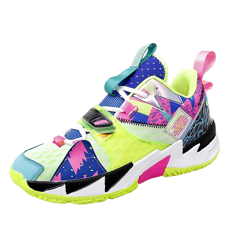 נעלי כדורסל לילדים וגברים בעיצוב צבעוני נעלי כדורסל לילדים וגברים בעיצוב צבעוני